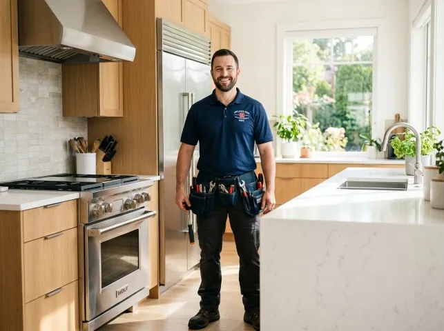 Appliance Repair Hero technician after an appliance repair in a Florida home